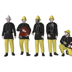 FG08 - Firemen (O Scale) 1:43