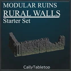 Modular Ruins - Stone Walls - Starter Set - Tabletop Terrain
