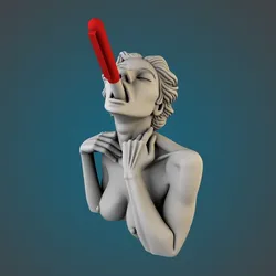 Sexy Woman Swallow Pen Holder (big)