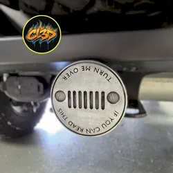 Turn Me Over Jeep Trailer Hitch Cover