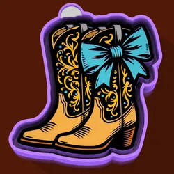 👢🎀 Western Chic Boots – Freshie, Keychain & Resin Mold