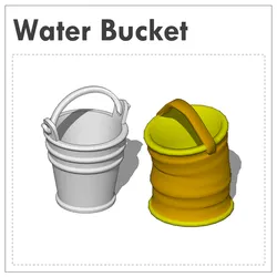 WW2 Water Bucket [1/14 Scale | 3 Pieces]