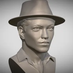 Bruno Mars bust for 3D printing