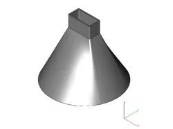 Dad's Funnel, Large and Small Size, Its a round funnel with a rectangular end.