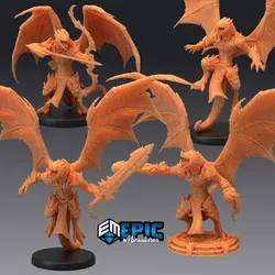 Flying Dragonborn Set / Winged Half Dragon Warrior / Draconic Player Character