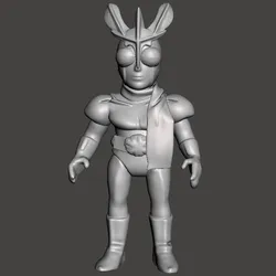 KAMEN RIDER INAZUMAN FAN ART tokusatsu RETRO SOFUBI STYLE