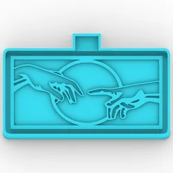 Michelangelo-inspired design - The Creation of Adam - freshie mold - STL for silicone mold