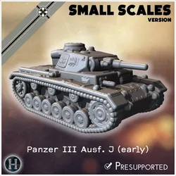 Panzer III Ausf. J (early) (small scales version) - Germany Eastern Western Front Normandy Stalingrad Koursk Italy Afrika WWII