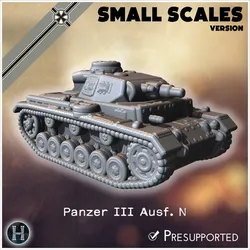 Panzer III Ausf. N (small scales version) - Germany Eastern Western Front Normandy Italy Berlin Bulge WWII