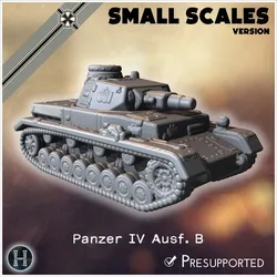 Panzer IV Ausf. B (small scales version) - Germany Eastern Western Front France Early Poland Russia WWII