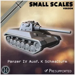 Panzer IV Ausf. K (with Schmalturm turret) (small scales version) - Germany Eastern Western Front Normandy Italy Berlin Bulge WWII