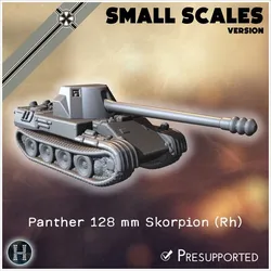 Panzer V Panther 128 mm Skorpion (Rh) (small scales version) - Germany Eastern Western Front Normandy Italy Berlin Bulge WWII