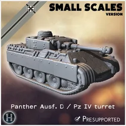 Panzer V Panther Ausf. D with Panzer IV turret (small scales version) - Germany Eastern Western Front Normandy Italy Berlin Bulge WWII