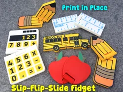 School Teacher Slider + Flip Fidget Toys - Free 3D Print Model
