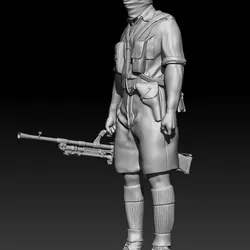 SOLDIER OF THE 7TH ARMORED DIVISION, DESERT RATS WW2