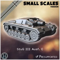Sturmgeschutz StuG III Ausf. C (Sd.Kfz. 142-1) (small scales version) - Germany Eastern Western Front France Early Poland Russia WWII
