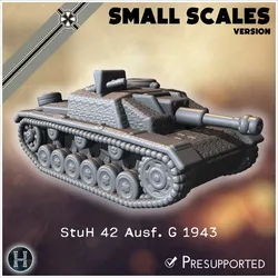 Sturmhaubitze StuH 42 Ausf. G 1943 (Sd.Kfz. 142-2) (small scales version) - Germany Eastern Western Front Normandy Stalingrad Koursk Italy Afrika WWII