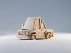 Tooned Chevrolet Truck Kit Card - Free 3D Print Model