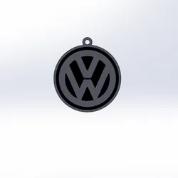 Volkswagen Logo Keychain – 3D Printable VW Car Accessory