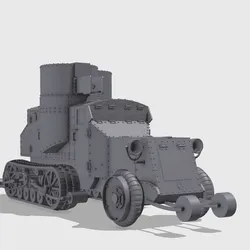 1-35 Austin-Kegresse (Putilov) armoured car of the Russian civil war 1917-1921