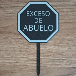 CAKE TOPPER EXCESO DE ABUELO