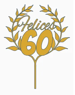 Cake Topper Happy 60 / Cake Topper Happy 60