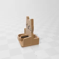 Cat-shaped desk organizer v2 no brackets required