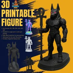 Guardian of Anubis: Ancient Sentinel – 3D Printable Armored Anubis Figurine
