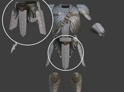 Part 5 of 8. Predator armour set - Thigh Armour - Free 3D Print Model