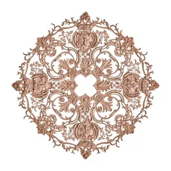 Rosette No. 171 - Royal Baroque Ceiling Rosette STL with Crown and Cherub Reliefs