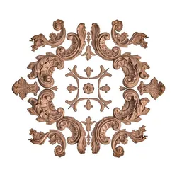 Rosette No. 195 - Baroque Floral Scroll Ceiling Medallion STL