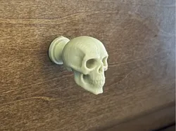 Skull knob fits 4mm screw on 8 grams - Free 3D Print Model