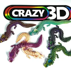 Ultra articulated Dragon - small 180mm (normal an keychain version)