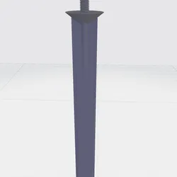 Custom Baffle with Threaded Shaft and Wing Nut – 180 mm