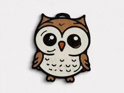 Cute Owl Cartoon Style Keychain - Free 3D Print Model