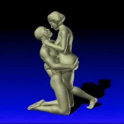 Dash - Embracing Couple – Artistic Nude Sculpture for 3D Printing (STL File)