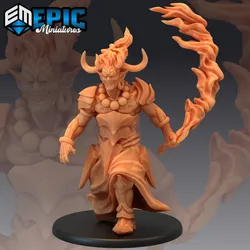 Efreeti Flame Sword / Fire Elemental Genie / Oriental Efreet / Ifrit Lord