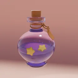 Magic bottle with stars - 3d printable model