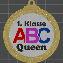 Medal, school enrollment, first grade, ABC medal