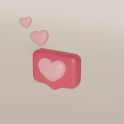 Message love 3d icon