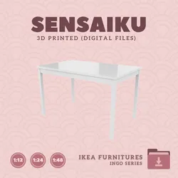 Miniature Replica 17. INGO Table 47 In for Miniature Dollhouse - IKEA - 3D Print Instant Download