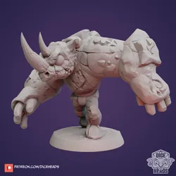 Rhino Stone Golem (pre-supported)