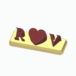 R♥V Lovely Table Tag