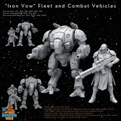 3D Printable Iron Oath 'Spearhead' Mechanized Support Team – Armored Mech & Sniper Unit Figure Set