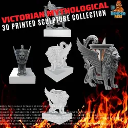 3D Printable Venetian Lion Statue – Winged Lion Figure