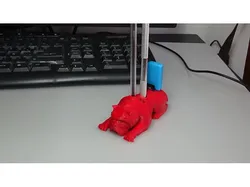 Bulldog holder Micro SD cards, USB, pencil holder and pen. (porta lapiz, SD car, USB)
