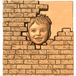 CHILD ON THE WALL