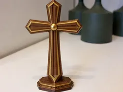 Modern Cross 3D Print – Minimalist Christian Decor - Free 3D Print Model
