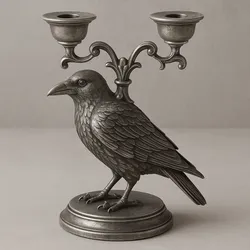 Raven candlestick