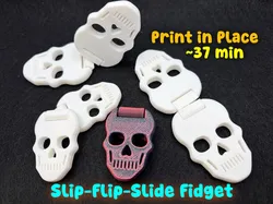 Skull Slider + Flip Fidget Skeleton Toy - Free 3D Print Model